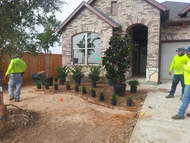 Contractors Landscaping Together